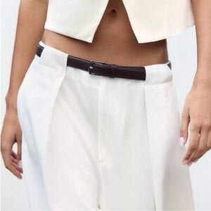 Stylish White Pleated Trousers